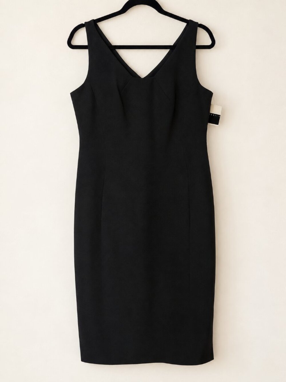 Vintage Liz Claiborne Black Sleeveless Sheath Dress Size 12 NWT 1990s